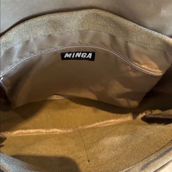 Minga London Star Canvas Messenger Bag EUC boho grunge Y2K indie Gorpcore - Picture 9 of 11